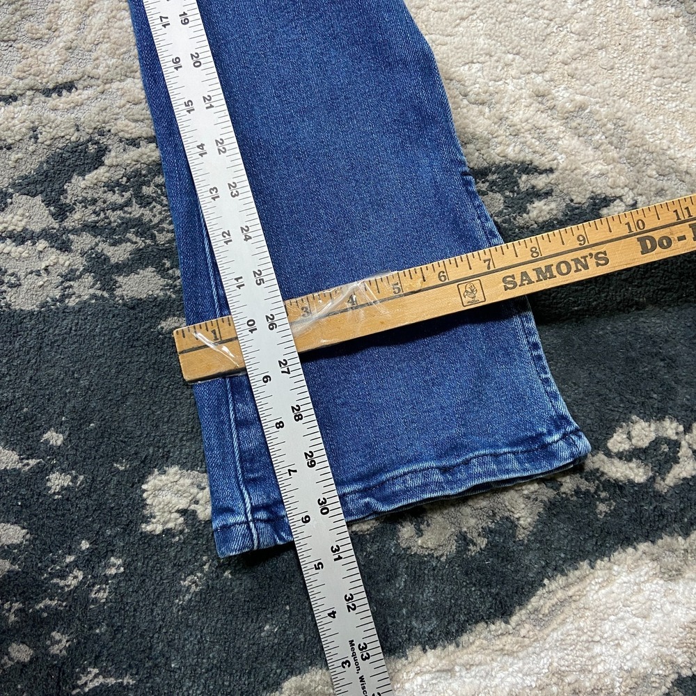 Blank Nyc X Free People Jeans Womens 25 Blue Denim Stretch High Rise Mini Flare - Picture 6 of 10